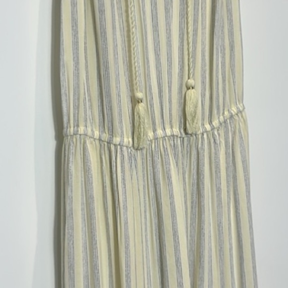 Lauren Conrad Halter Yellow Blue Striped Cottagecore Boho Maxi Dress - Picture 6 of 15